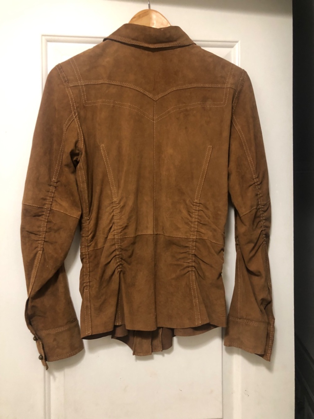 VIOLA G Vintage Leather Shirt/Jacket Size M - Picture 3 of 10